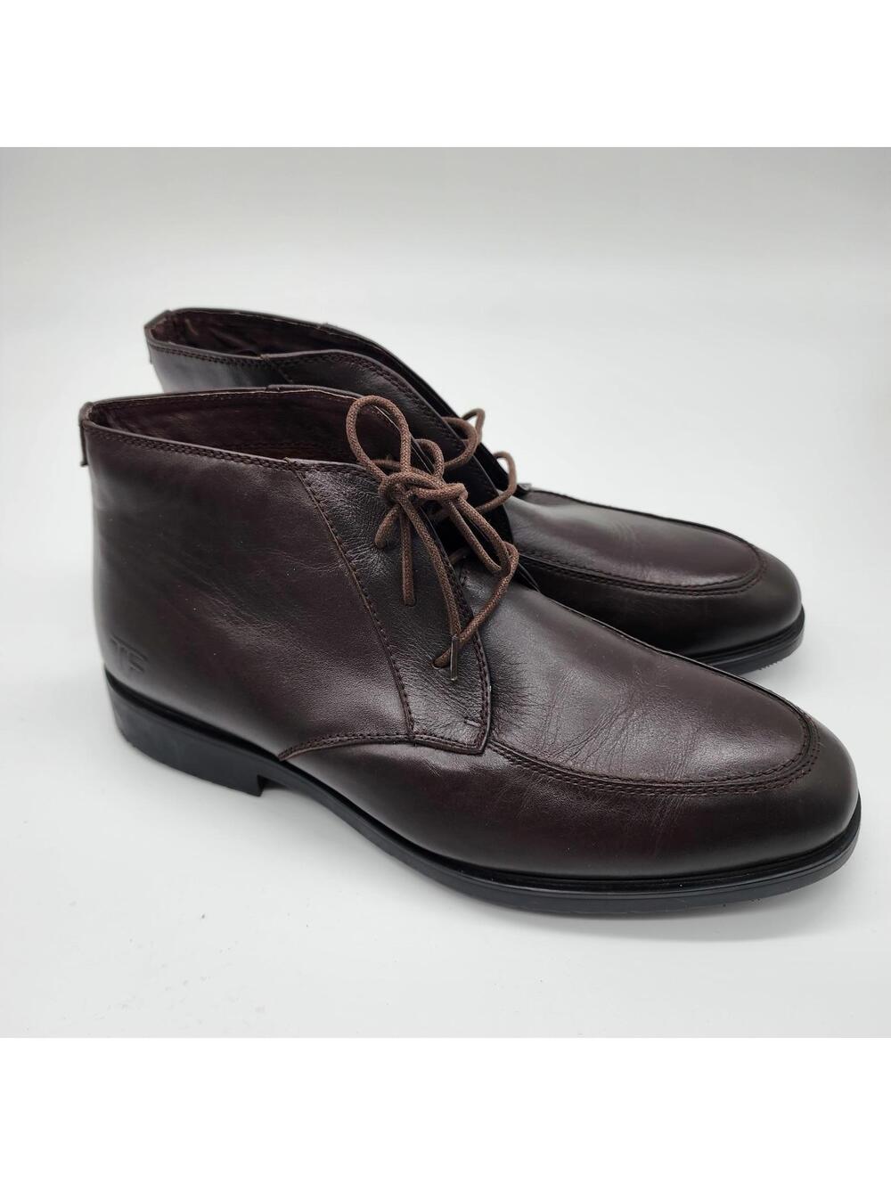 Tom Ford Brown Leather Chukka Boots Mens 41 US 8 Lace Up Ankle Italy Luxury
